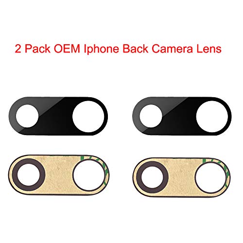 Product Cover 2 Pcak Afeax Compatible OEM Original Back Rear Camera Lens Glass Replacement for iPhone 7 Plus and iPhone 8 Plus (5.5 inch) with Adhesive Glue