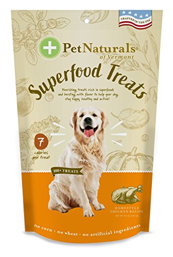 Product Cover Pet Naturals of Vermont - Superfood Treats for Dogs - Healthy Daily Treats in 3 Savory Flavors (Homestyle Chicken Recipe, 100+ Treats)