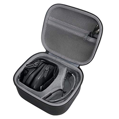 Product Cover Hard Travel Case for Walker's Game Ear Walker Razor Slim Electronic Hearing Protection Muffs by co2crea (Black Case)