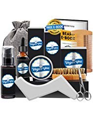 Product Cover Yogeryou Beard Kit For Men Dad Gifts Set Beard Growth Grooming &Trimming Kit W/Unscented Beard Oil Leave-In Conditioner, Mustache Balm, Beard Brush, Beard Comb, Beard Trimmer Scissors