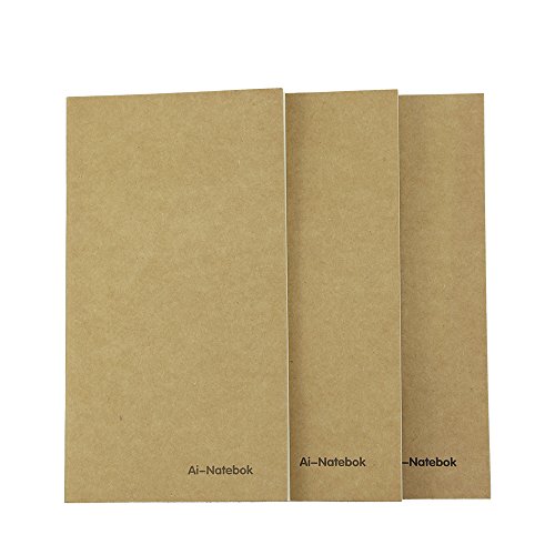 Product Cover Travelers Notebook Inserts Lined Paper, Refill for Travel Journal, 7.4 X4 Inch - Set of 3-240 Pages, Supply by ai-natebok