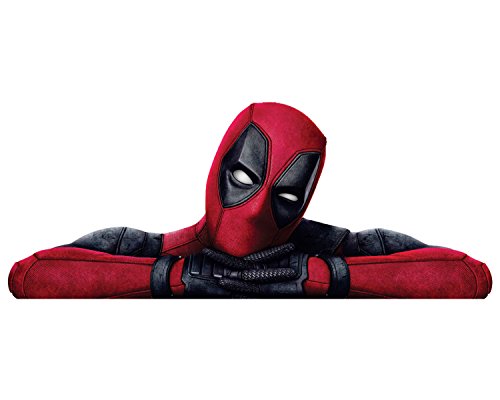 Product Cover Morale Tags Deadpool Humorous Funny 3.25 x 8.125 Vinyl Decal Sticker for Cars Trucks Laptops etc. (Full Color)