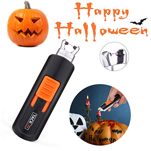 Product Cover Lighter, Tacklife ELY03 Electric Arc Lighter, USB Rechargeable Electric Lighter with Li-Ion Battery 300 Times Spark for Per Charge, Windproof Pocket & Candle Lighter for Indoor and Outdoor