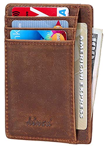 Product Cover Kinzd Slim Wallet RFID Front Pocket Minimalist Leather Wallet thin Card Holder