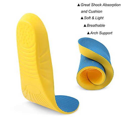 Product Cover Shoe Insoles, Orthotic Insoles, Memory Foam Insoles Providing Great Shock Absorption and Cushion, Best Insoles for Men and Women for Everyday Use (L)