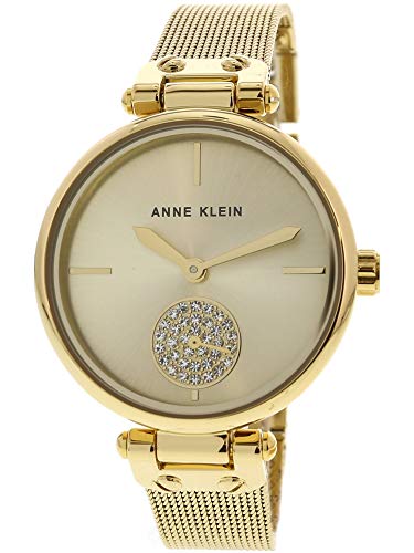 Product Cover Anne Klein Women's Swarovski Crystal Accented Mesh Bracelet Watch