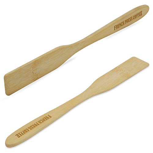 Product Cover Bamboo Coffee Paddle for Stirring and Emptying Coffee in a French Press (set of 2)