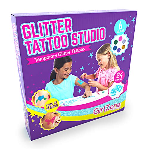 Product Cover GirlZone: Temporary Glitter Tattoos Kit for Girls, 33 Pieces