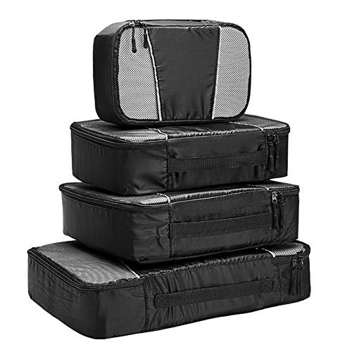 Product Cover Travel Packing Cubes - 4 Set Lightweight Travel Luggage Packing Organizers -Small, Medium, Large and Extra Large