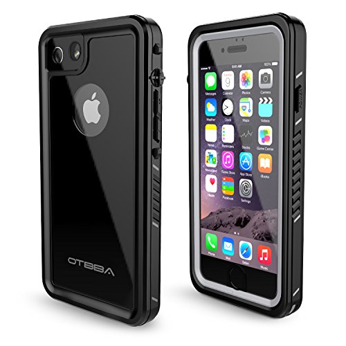 Product Cover OTBBA Phone 7/8 Waterproof Case,IP68 Certified Waterproof Shockproof Snowproof Dirtproof Full Body Protective Underwater Case Compatible for 7/8 (Black)