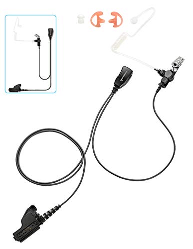 Product Cover Single Wire Earpiece with Reinforced Cable for Motorola Radios XTS2500 XTS3000 XTS3500 XTS5000 XTS1500 PR1500 HT1000 MT1500 MTS2000 (XTS 2500 3000 3500 5000), Acoustic Tube Surveillance Headset