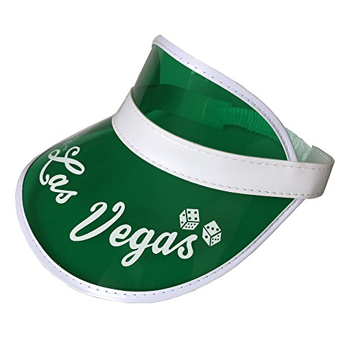 Product Cover YH Poker 5PCS Las Vegas Green Dealer Visors,Costume Hat, One Size Fits Most,Expandable Headband