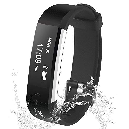 Product Cover Ulvench Fitness Tracker, Step Counter Watch with Sleep Monitor, Pedometer Smart Bracelet as Calorie Counter Waterproof Activity Tracker for Android & iOS Phone (Black)
