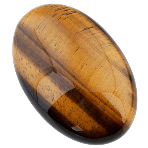 Product Cover mookaitedecor Tiger's Eye Pocket Palm Stone Worry Stones Therapy Crystal Healing Gemstone Oval Shape
