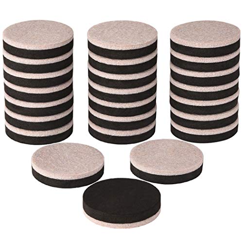 Product Cover 24 Pieces Furniture Sliders 2 Inch Round Felt Furniture Slider Reusable Heavy Duty Furniture Moving Pads for Hardwood Floors and Other Hard Surfaces