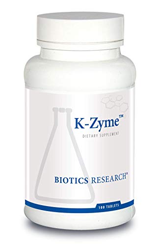 Product Cover Biotics Research K-ZymeTM Potassium, 99 mg, Supports Cardiovascular Function, Electrolyte Balance, Nerve Transmission, Muscle Activity, Superoxide Dismutase, Catalase. 100 Tablets