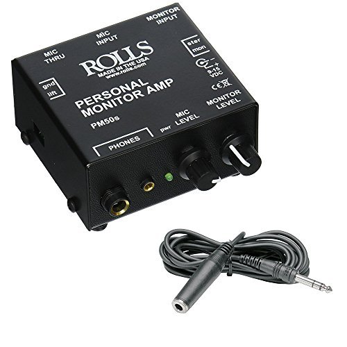 Product Cover Rolls PM50s Personal Monitor Amplifier with Hosa 1/4