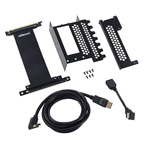 Product Cover CableMod Vertical PCI-e Bracket - HDMI + DisplayPort - Black
