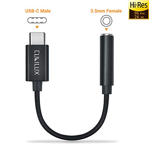 Product Cover USB C Audio Adapter for Samsung Galaxy Note 10/Note 10+ 5G, Fold, Tab S6, Type C to 3.5mm Headphone Jack Adapter Dongle Compatible for 2018 iPad Pro, Google Pixel 4 3 2 XL, Sony Xperia XZ5 XZ3, Black