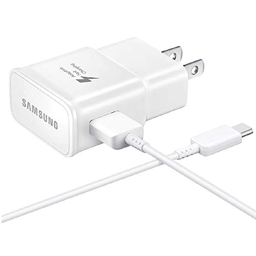 Product Cover OEM Adaptive Fast Charger for Samsung Galaxy Tab A 8.0 (2017) 15W with certified USB Type-C Data and Charging Cable. (WHITE/3.3FT/1M Cable)