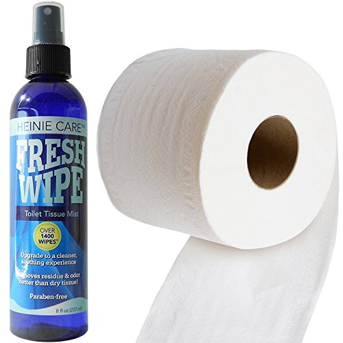 Product Cover Fresh Wipe Toilet Tissue Spray- Instantly Turn Your Toilet Paper into a Wipe. Don't Clog Toilets. 1400 Sprays per Bottle. (Two - 8oz)