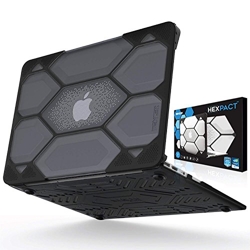 Product Cover IBENZER Hexpact Heavy Duty Protective Case for MacBook Air 13 Inch A1369/A1466, Black, LC-HPE-A13CYBK