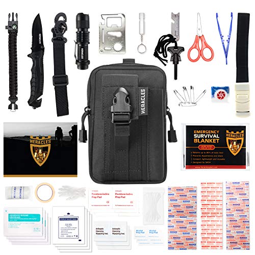 Product Cover HERACLES 110 in 1 Emergency Survival Kit, First Aid Kit, Survival Gear, Survival Kit, Emergency Kit, Tactical Gear, Zombie Survival Kit, MOLLE Gear, EDC Gear, Earthquake Survival Kit