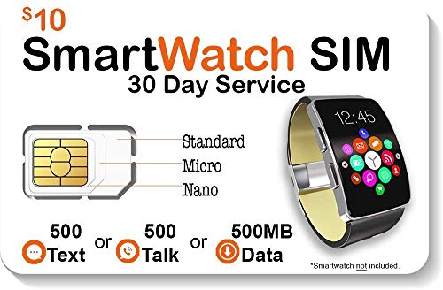 Product Cover SpeedTalk Mobile Smart Watch SIM Card for 2G 3G 4G LTE GSM Smartwatches and Wearables - 30 Day Service
