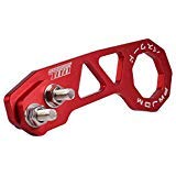 Product Cover EIOU Rear Tow Towing Hook for Universal Car Auto Trailer Ring Aluminum Racing Trailer Hookâ'¬â€Red