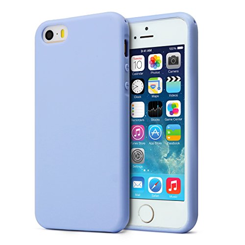 Product Cover MUNDULEA Matte Case Compatible iPhone 5s/SE/5,Shockproof TPU Ptotective Cover Compatible iPhone SE 5S (Sky Blue)