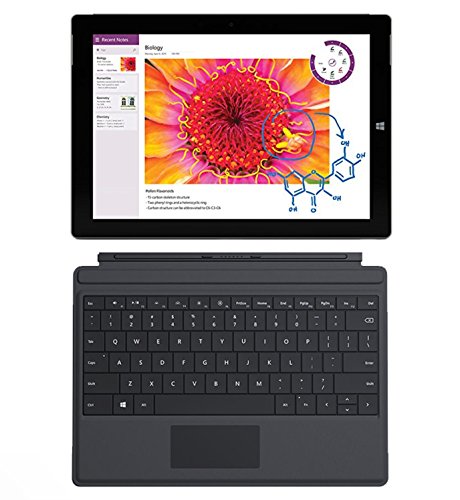 Product Cover Microsoft Surface 3 10.8in Touchscreen 4 GB Memory 128 GB SSD WiFi + 4G LTE Tablet Bundle GL4-00009 (Tablet + Type Cover) (Renewed)