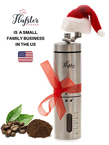 Product Cover Manual Coffee Grinder - Conical Burr Coffee Grinder - Hand Coffee Grinder Gift Set - Adjustable for Fine/Coarse Grind, Perfect for French Press, Cold Brew & Pour Over - Burr Mill Coffee Grinder