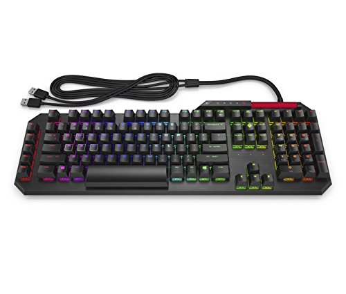 Product Cover Omen by HP Sequencer Wired USB Mechanical Optical Gaming Keyboard - 10X Faster - Blue Switch - Volume Roller Bar - 16.8M RGB Colors - Anti Ghosting