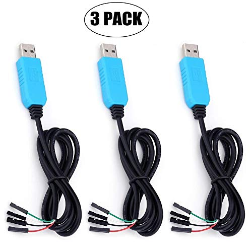 Product Cover EVISWIY PL2303TA USB to TTL Serial Cable Debug Console Cable for Raspberry Pi 3 Pack