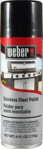 Product Cover Weber 1 Degreaser Spray Can-6 Ounce Stainless Steel Polish Exterior BBQ Grill Cleaner and Degr, 6 oz