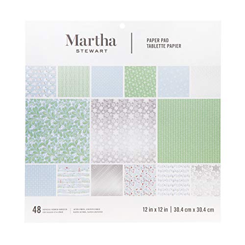 Product Cover Martha Stewart 30068357 Paper Pad-Snowflake Paperpad, 12 x 12 inches, Multicolor