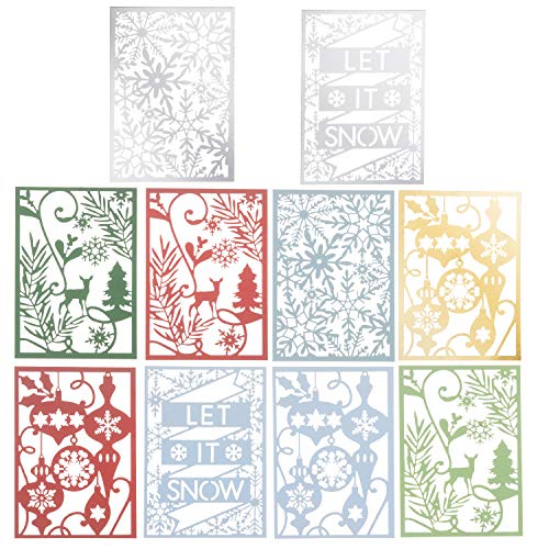 Product Cover Martha Stewart 30068356 Laser Cut Christmas Icons Paper Shapes, Multicolor