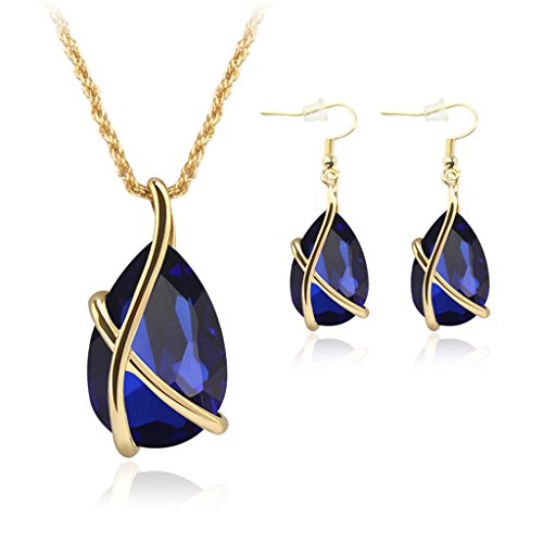 Product Cover JAGENIE Chic Women Jewelry Set Party Prom Waterdrop Pendant Necklace with Hook Earrings