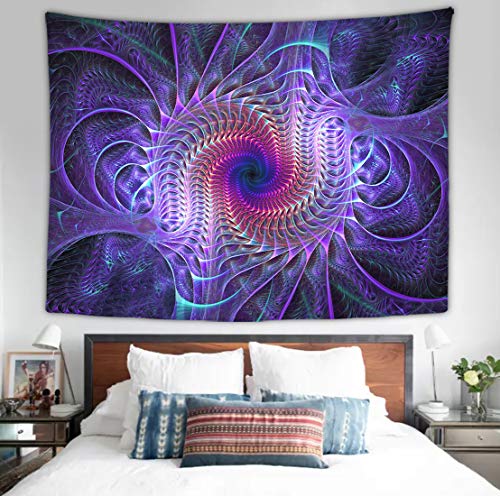 Product Cover New Purple tie dye Psychedelic Trippy Art Wall Tapestry Hippie Art Tapestry Wall Hanging Home Decor Extra Large tablecloths 60x90 inches for Bedroom Living Room Dorm Room