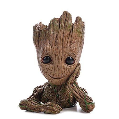 Product Cover Groot Action Figures Fashion Guardians of The Galaxy Flowerpot Baby Cute Model Toy Pen Pot Best Christmas Gifts for Kids (Thinking Tree)