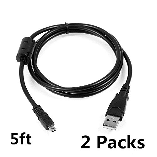 Product Cover SN-RIGGOR 2 Packs Replacement USB Battery Charger Data Sync Cable Power Cord for Sony Camera Cybershot DSC-W800 W810 W830 W330 DSC-TF1, DSC-W710, DSC-W730s/b/p/r