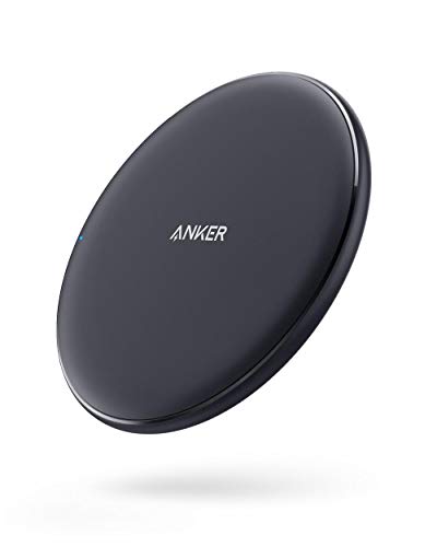 Product Cover Anker Wireless Charger, PowerWave Pad, Compatible iPhone 11, 11 Pro, 11 Pro Max, Xs Max, XR, XS, X, 8, 8 Plus, AirPods Pro, 10W Fast-Charging Galaxy S10 S9 S8, Note 10 Note 9 Note 8 (No AC Adapter)
