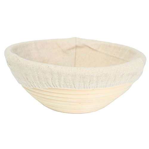 Product Cover OUNONA Bread Proofing Basket with Liner Cloth Round Brotform Banneton Dough Bread Rising Basket 7.8 Inch