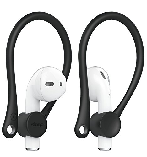 Product Cover elago AirPods EarHook (Black) Compatible with Apple AirPods 2 & 1 - Lightweight, Perfect for Outdoor Activities, Long-Lasting Comfort