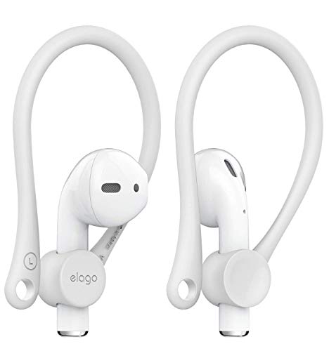 Product Cover elago AirPods EarHook - [Lightweight] [Long-Lasting Comfort] - for Apple AirPods (White)