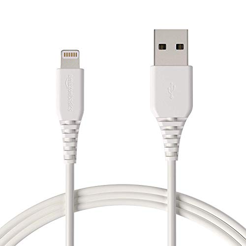 Product Cover AmazonBasics Lightning to USB A Cable, MFi Certified iPhone Charger, White, 6 Foot