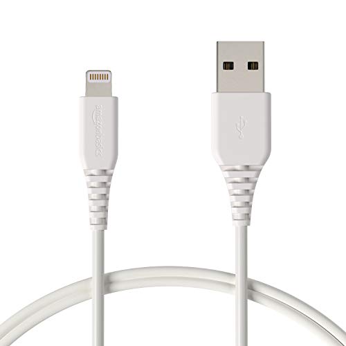 Product Cover AmazonBasics Lightning to USB A Cable, MFi Certified iPhone Charger, White, 3 Foot