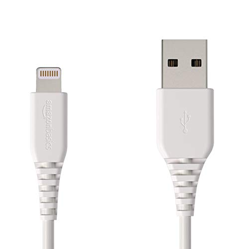 Product Cover AmazonBasics Lightning to USB A Cable, MFi Certified iPhone Charger, White, 4 Inch