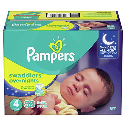 Product Cover Diapers Size 4, 58 Count - Pampers Swaddlers Overnights Disposable Baby Diapers, Super Pack