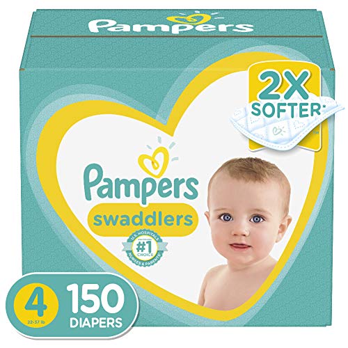 Product Cover Diapers Size 4, 150 Count - Pampers Swaddlers Disposable Baby Diapers, ONE MONTH SUPPLY